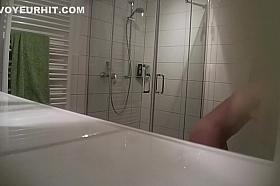 Unaware Girl Taking An Shower Recorded