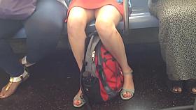 Crossing legs and upskirt