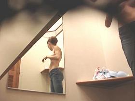 Gal uncovers small tits trying on bra on change room spy cam