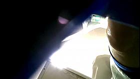 Upskirt at hospital admissions desk