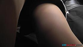 Amazing upskirt video with blonde babe in main role