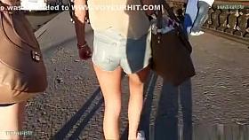 Pretty girl in sexy shorts