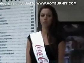 Sexy thong and bra caught on Xray