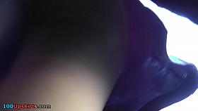 Golden-Haired acquires her panty fur pie discharged upskirt