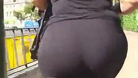 Big Fat Mature BBW Booty Walking Outdoor
