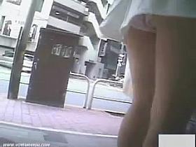 Outdoor Subway Air Vent Upskirt Panties Up
