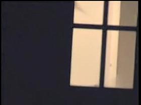 Window voyeur lover admires big titted nude female