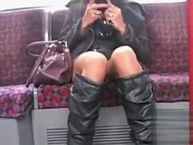 Yummy pussies with no panties on