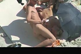 Skinny nudist couple oral sex