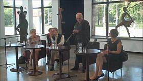 Candid Shoeplay Feet Dangling Flats During Meeting