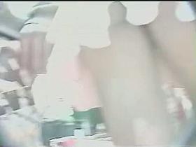 Two booty babes in a crowded shopping district upskirt porno