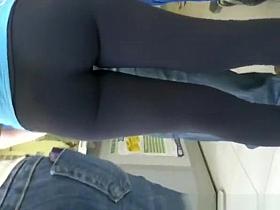 Nice butt chick in black leggings