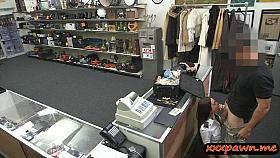 Hot stewardess nailed by pawn keeper to earn extra cash
