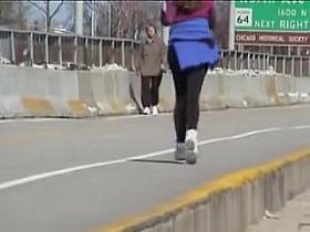 Candid camera sexy video of runners waving their butts 08s