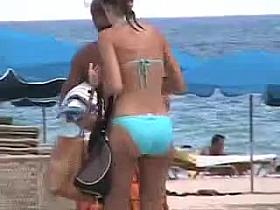 Moist Butt Blue Bikini Miami Beach