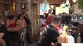 Babe disgraced with ice cream on her head