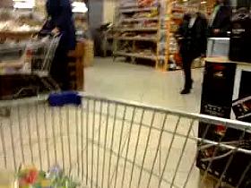 Sexy butt in store, ass, skirt, flasher