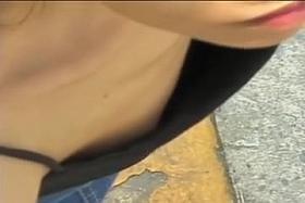 Japanese girls reveal their small brabazons in voyeur movie