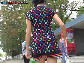 Neat view up the petticoat