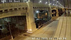 Saucy hot brunette enjoys pissing hard under a bridge