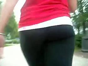 Guy films friends ass - close up