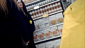 Goth hottie with tight ass in leggings