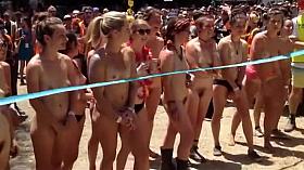 Pissing girl peeped from above