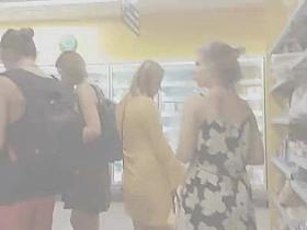 Upskirt and upshorts of two hot women