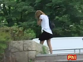 Curious lovely Asian sweetie getting quickly pulled into some sharking action