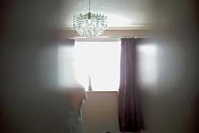 Neighbor girl on spy cam is trying on the cloths