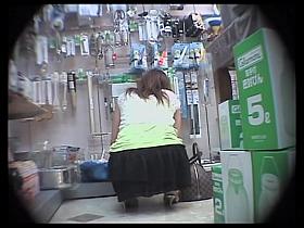 Long-legged careless beauty gets her upskirt revealed while being secretly taped