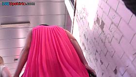 Nice upskirt video filmed at the local market