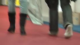 Amazing street candid filmed by an voyeur man