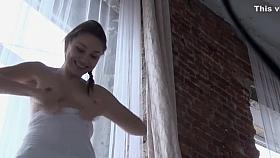 Girls giggling and getting dressed