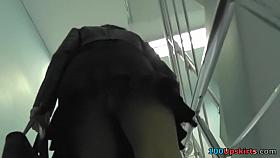 Very thrilling hose upskirt episode