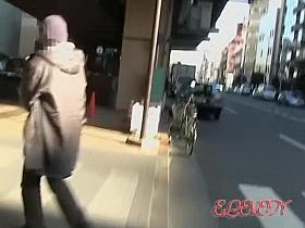 Japanese schoolgirls in a kinky street sharking video