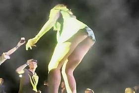 Upskirt of a dancing girl