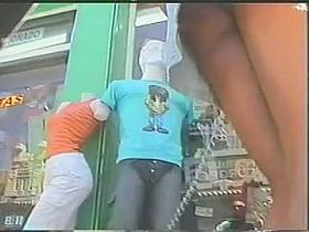 Young amateur blonde upskirt voyeur video