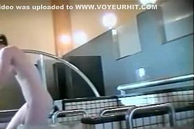 Sexy women in a pool locker room