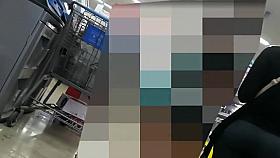 Big ass and cameltoe of girl with pigtails