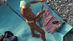 Hot couple chiulling fingering and fucking at the beach spy