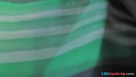 Nice-Looking dark brown upskirt episode