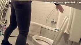 Girls Pissing Filmed on Hidden Camera in Bathroom