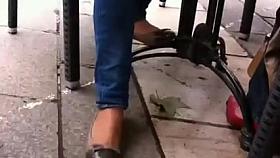 Candid Mature Shoeplay Feet Nylons Cafe