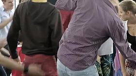 Busty babe spied in a tanning saloon