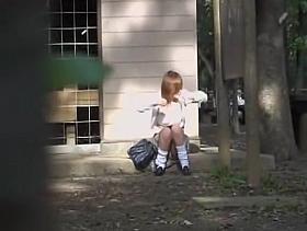 Shirt sharking odyssey with soft lovable schoolgirl being in the middle of it