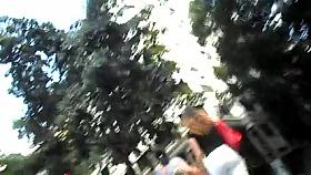 Ninfeta Pandeiro gostoso socado no brim branco