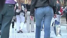 Public amateur street candid brunette teen