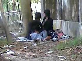 indian teen blowjob in park