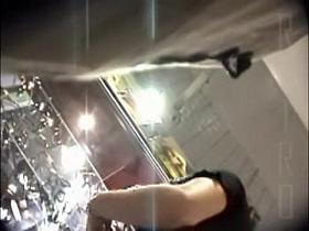 Cute teenie spread legs and black thong up skirt